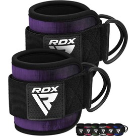 RDX Ankle Strap Strength Training Weight Lifting Ring Machine Ankle Straps Fastening Fitness Training Pulling Exercises for Legs Men Women Home Gym Training