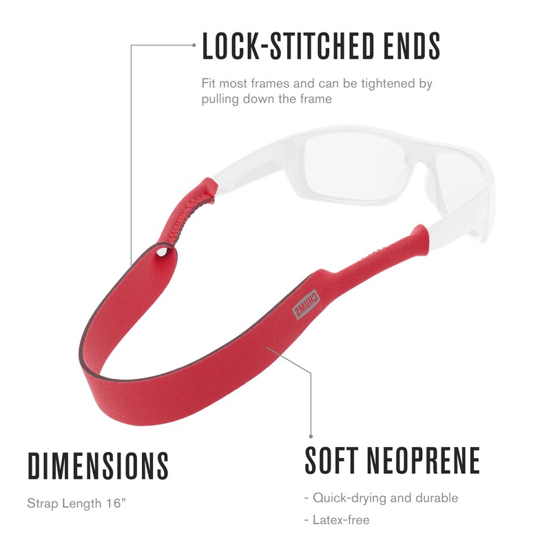 Chums Neoprene Classic Eyewear Retainer - Durable Floating Sunglasses Sport