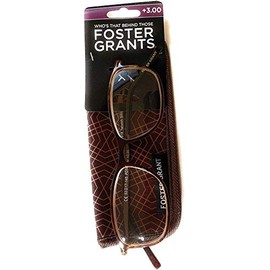 Foster Grant Tallulah Brown Reading Glasses with Case +2.75