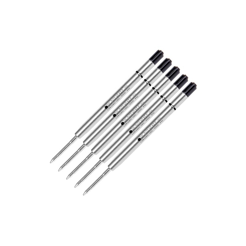 5 Pack - Monteverde P42 Black (Fine Tip 0.6mm) Capless