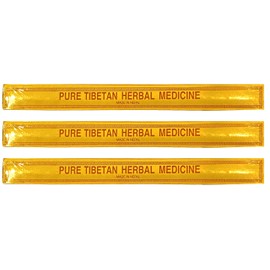 Pure Tibetan Herbal Incense, 11" Length - 3 Packs, 25 Sticks per Pack