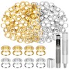 Glarks 102pcs 10.5mm Grommets Eyelets with Tool Set, 100Pcs Golden,