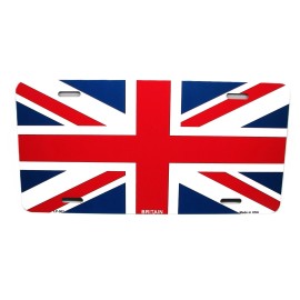 DIGIART INTERNATIONAL BRITISH BRITAIN FLAG ENGLISH FLAG UNION JACK METAL CAR NOVELTY LICENSE PLATE TAG
