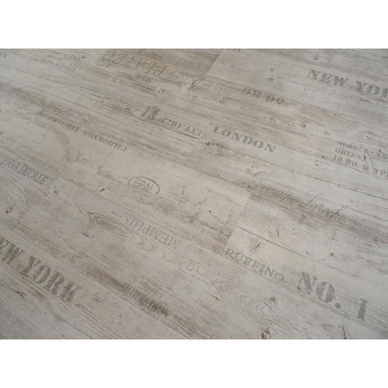 PVC Flooring with Lettering, White (€9.95/m^2)
