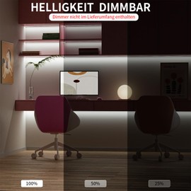 PAUTIX COB LED Strip Cool White 6000 K, 10 m 4800 LEDs DC24 V LED Strip Light, LED Strip CRI93+ for Bedroom, Kitchen, DIY Lighting Project (Power Supply Not Included)