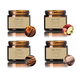 Candles for Home Scented, 4 Pack 16 Oz Candles Gifts for Women,Soy Scented Candles,Lavender Fresh Rose Long Lasting Aromatherapy Amber Candle Set for Women Men Birthday Christmas