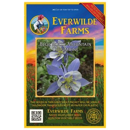 Everwilde Farms - 1 Oz Blue Rocky Mountain Columbine Native Wildflower Seeds - Gold Vault