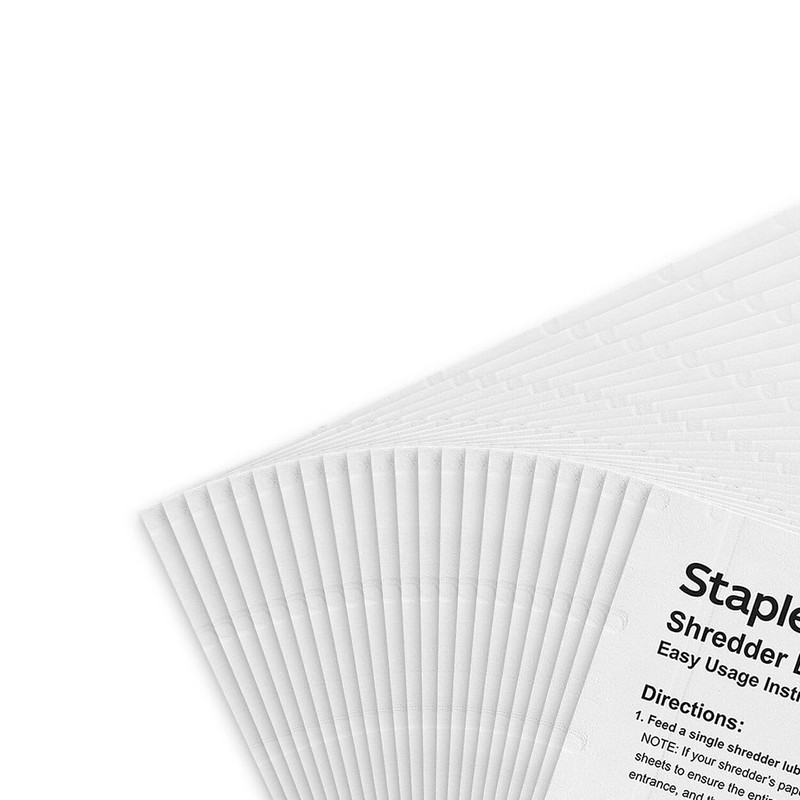 STAPLES Shredder Lubricant Lubricating Sheets 24/pk