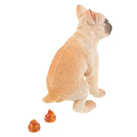 SUPVOX 1 Set French Bulldog Pooping Statue Creative Resin Dog Figurine for Home Office Decor Unique and Fun Ornament for Living Entryway Joyful Animal Craft