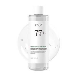 ANUA Heartleaf 77 Soothing Toner 500ml, Korean Cosmetics, Korean Makeup, Large Capacity Toner, Moisturizing Toner, Wipe-On Toner, Hydrating Toner, Suitable for Fluctuating and Oily Skin, Skin Care