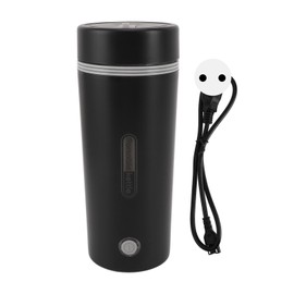 Travel Electric Kettle 300W 350ml Stainless Steel Automatic Insulation Portable Mini Hot Water Boiler for Coffee Tea Black EU Plug 220V 50HZ