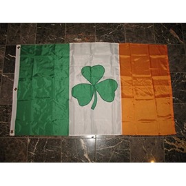 3X5 Embroidered Sewn 2Ply Ireland Irish Shamrock Flag 3'X5' Banner Grommets