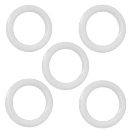 Plastic O Rings 5Pack 2" DIY Crochet Ring Circle Hook Craft Tool Accessory for Handbag Car Seat Manual Handbag Material Plastic Ring Hook Café Curtain Rings (2inch, White)