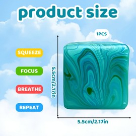 Squishy Cube Stress Relief Toy – Slow-Rise Fidget Cube for Adults & Teens, Portable Sensory Fidget Toy, Soft Squeeze Anxiety Relief, Desk & Travel Stress Ball (Green)