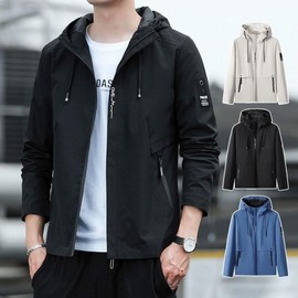 Windbreaker Men's Running Mountaineering Spring Jumper Windbreaker 3 colors blue 100