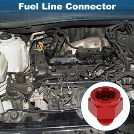A ABSOPRO Male Flare Reducer Hose Fitting Adapter AN10 Female to AN8 Male Fuel Line Connector Aluminum Red