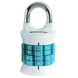 Master Lock 1535JADWDTEAL Padlock, Dial Password Setting, Body Width 1.5 inches (38 mm), Inner Diameter of Hanging Height 0.9 inches (24 mm), Security Security