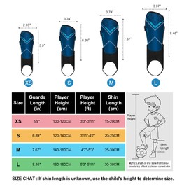 Soccer Shin Guards for Kids Youth Adults, Shin Guard with Ankle Protection Football Gear for 3 5 4-6 7-9 10-12 Years Old Boys Girls Men Women Espinilleras de Futol para Hombres
