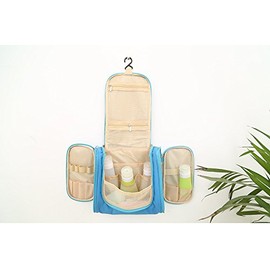 Travel Toiletry Bag Waterproof Hanging Large Toiletry Bag for Bathroom and Travel Bag for Toiletries (Blue, One Size)