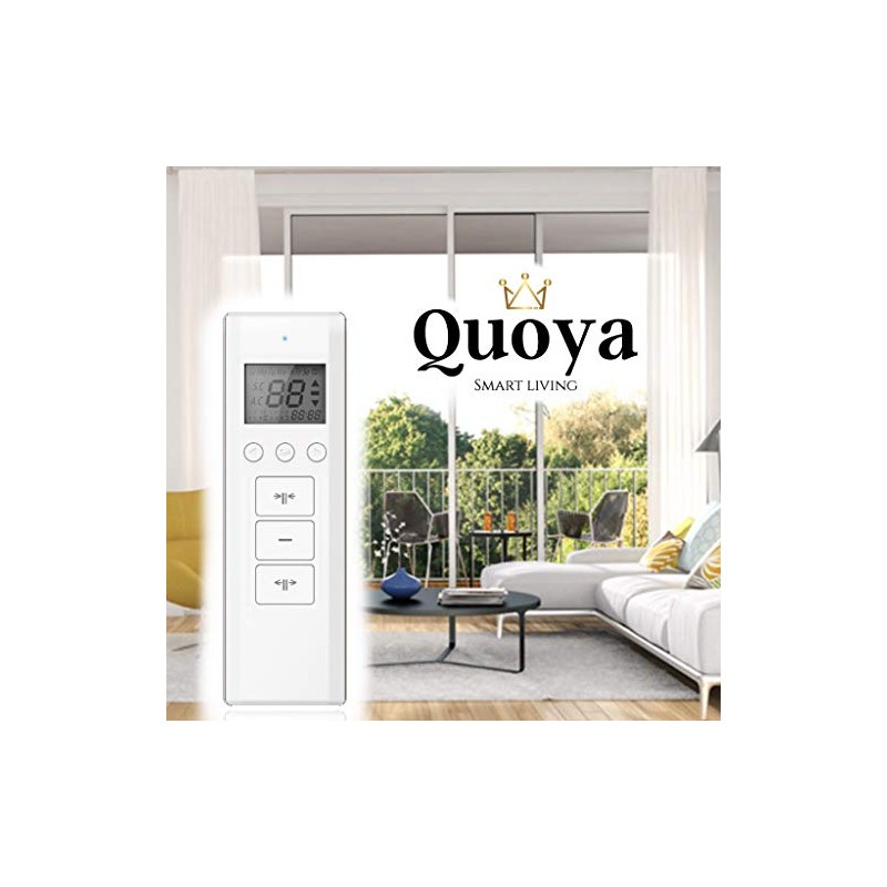 Quoya Smart Curtain Track- All Accessories (16 Channel Remote Controller)