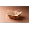 FOOGO Green 25 Disposable Palm Leaf Bowls, 5.5" (13cm) 19.4oz