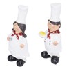 Resin Couple Chef Figurine Sculptures Statues Decor Kitchen Bar Cabinet