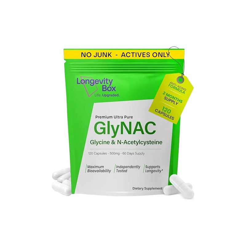 GlyNAC 1000 mg – Glycine and NAC 500 mg, 120