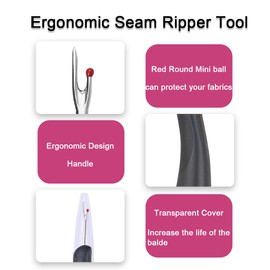 GlamorDove 1500 Yards/roll Bonded Nylon Thread Tool Kit Hand Sewing Nylon Bonding Thread Hair Extension Tool Kit Wiging Accessories Weaving Seam Ripper