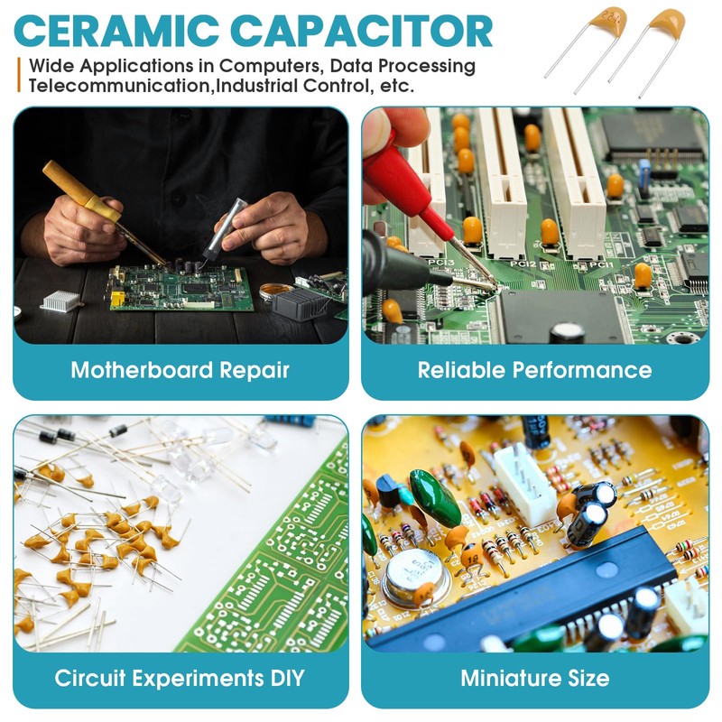 DNGH Ceramic Capacitor Set 24 Value 720 Pieces Capacitors Assortment
