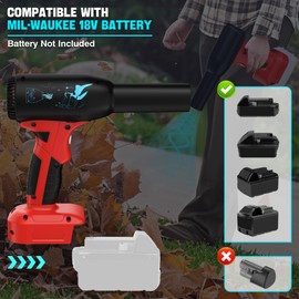 Cordless Dust Blower for Milwaukee 18V for M18 Battery,Leaf Blower for Milwaukee Jet Dry Mini Compressed Air Duster for Camping BBQ(Battery not Included)
