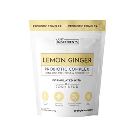 Lemon Ginger 3‑in‑1 Probiotic Complex – 30‑Stick Drink Mix with Prebiotics, Probiotics & Postbiotics – 5 Billion CFU Spore Strains + Lemon & Ginger Extracts – Gut, Immune & Digestive Support