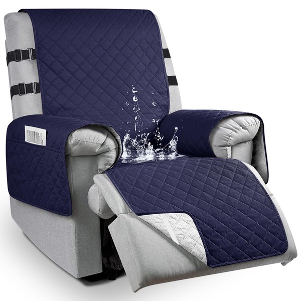 100% Waterproof Armchair Cushion with Armrests, Non-Slip Armchair Protector for