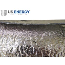 IES 12in x 10ft Reflective White/Silver Foam Aluminum Foil Spiral Duct Pipe Wrap R8