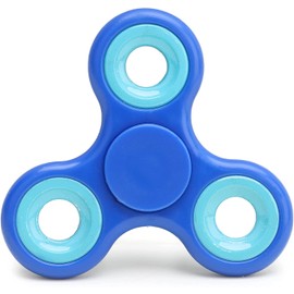 Christmas Concepts® - Exclusive Fidget Hand Spinner - Stress Reducer, Stress Relief, Autism - DARK BLUE WITH LIGHT BLUE RINGS