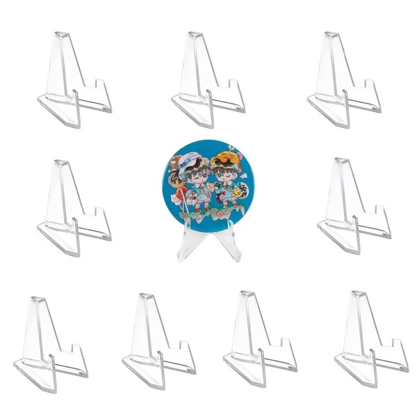 GYWHOOFT 54MM Tall Mini Coin Display Stand Stands,20 Pcs Clear