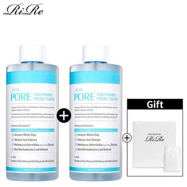 Liru 1+1증정 리르 포어 타이트닝 프레쉬 토너(2개)+고급 화장솜(40매) 1+1 Gift: Le Rire Pore Tightening Fresh Toner (2 pieces) + Premium Cotton Pads (40 sheets)