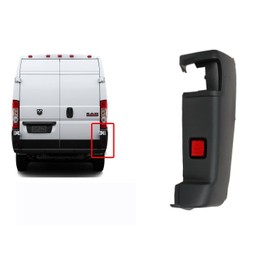 FIT DODGE RAM PROMASTER 2019-2023 RIGHT PASSENGER REAR BUMPER CORNER COVER TRIM BLACK (RIGHT PASSENGER)