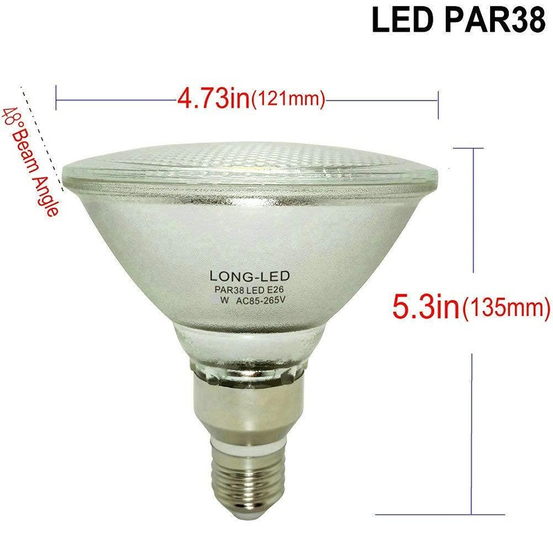 25W PAR38 LED Flood Light,250W PAR38 Halogen Bulb Equivalent,Daylight White,Full