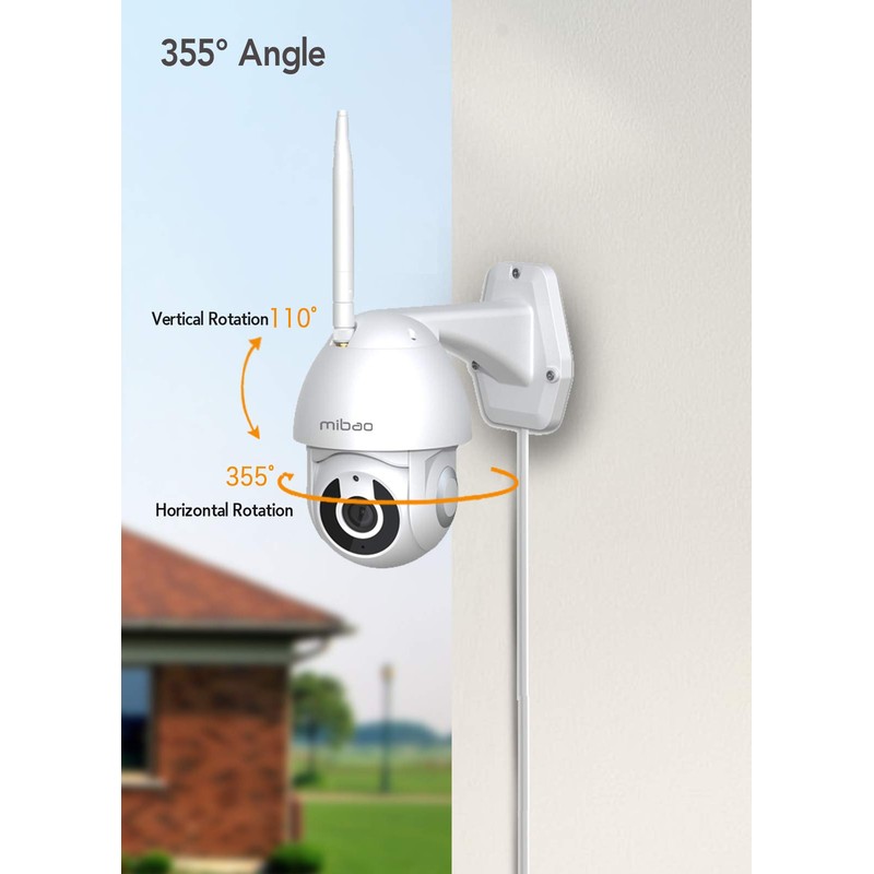1296P Security Camera Outdoor, Mibao WiFi Home Security Camera with