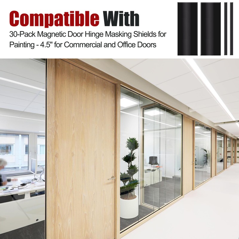 30 Pack 4.5" Paint Covers,Magnetic Door Hinge Protect Shields for