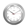 Mebus Radio Controlled Wall Clock, Classic Model, Silver Frame, White