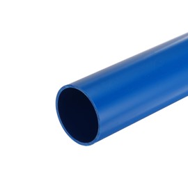 MECCANIXITY 2 Inch Blue PVC Rigid Tube Round Pipe 45.2mm ID 50mm OD 12" High Impact for Water Pipe, Aquarium, Fish Tank, Greenhouse Garden, Blue