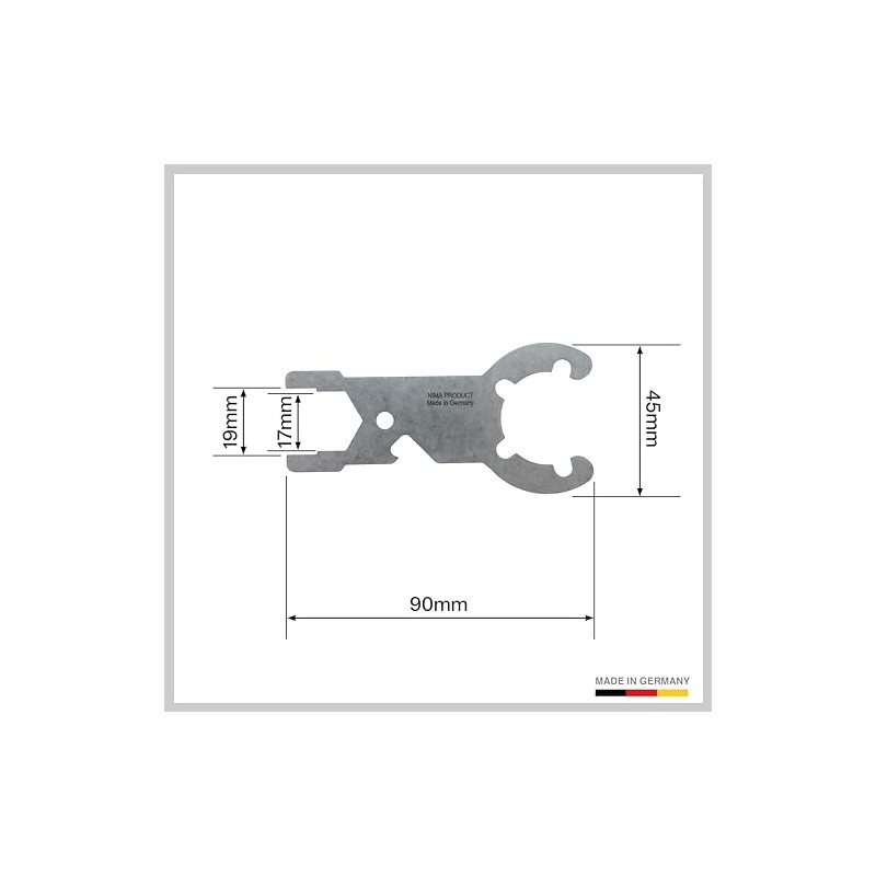 Gas Bottle Key - Made in Germany - Stainless Steel