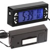 12V Digital Car Thermometer Vehicle Clock LCD Temperature Meter with