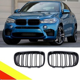 POETRYXIAO Radiator Grille Kidney Sport Black Gloss Double Bar for 2011-2014 1 Series F20 F21 Suitable for Tuning