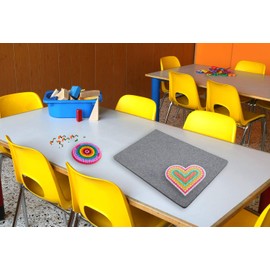 Wool Ironing Mat-Pad Made with 100% New Zealand Wool Pressing Pad Great for Traveling and Quilting Holds Heat When Pressing to Provide Professional Results Ironing Board Cover (Gray, 17 X 17)