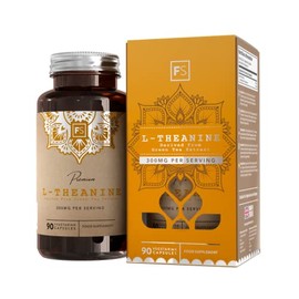 FS L Theanine | 90 L-Theanine Capsules from Green Tea - High Strength 750mg Green Tea Extract Providing 300mg L-Theanine per Serving | Non-GMO, Gluten & Dairy Free | Manufactured in The UK