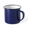 eBuyGB Set of 2 380ml Coloured Enamel Mugs Retro Outdoor