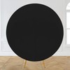 WedDecor 7.2ft (220cm) Black Round Backdrop Cover Adjustable Spandex Wrinkle