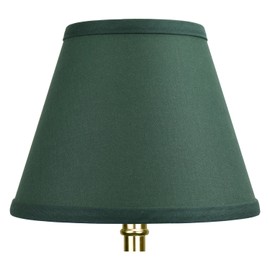 FenchelShades.com Lampshade 5" Top Diameter x 9" Bottom Diameter x 7" Slant Height with Clip-On Attachment for Standard Edison-Style Lightbulb (Linen Hunter Green)
